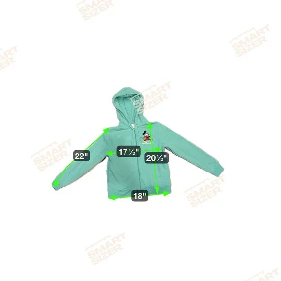 Disney Womens XS Walt Disney World Zip Hoodie Mint Green Mickey Mouse Graphic - Picture 9 of 9